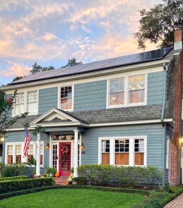 Florida home with solar system installed