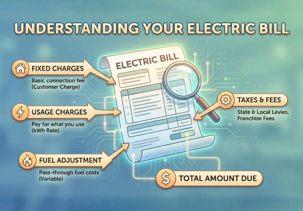 How to read your TECO, Duke, and FPL electric bill with line item charge explinations